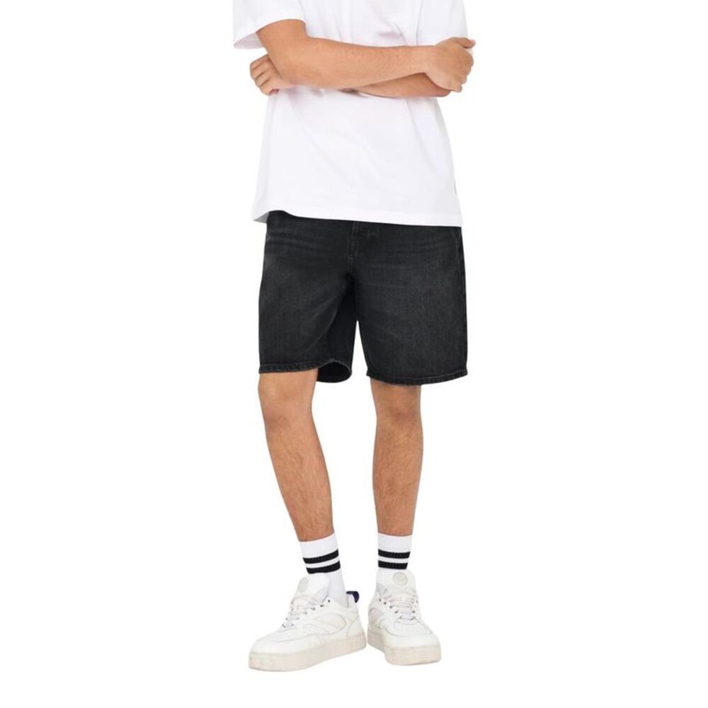 Only & Sons Black Denim Men's Shorts